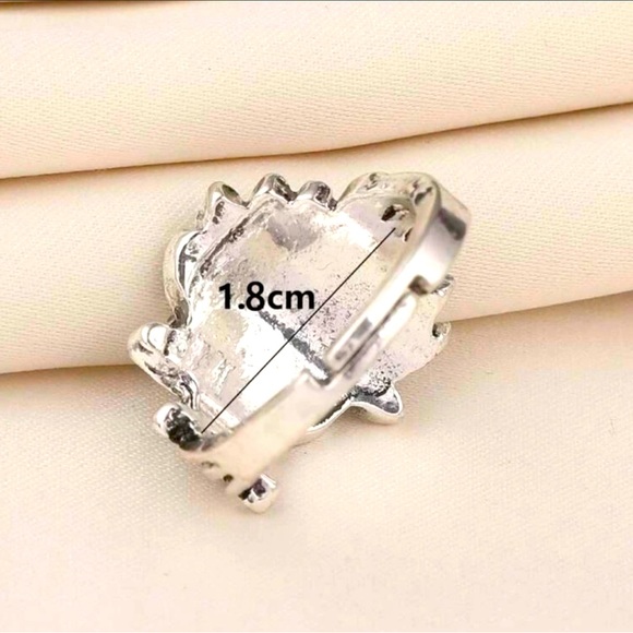 ❤️Colorful Rhinestone Peacock Silver Ring - Picture 4 of 5